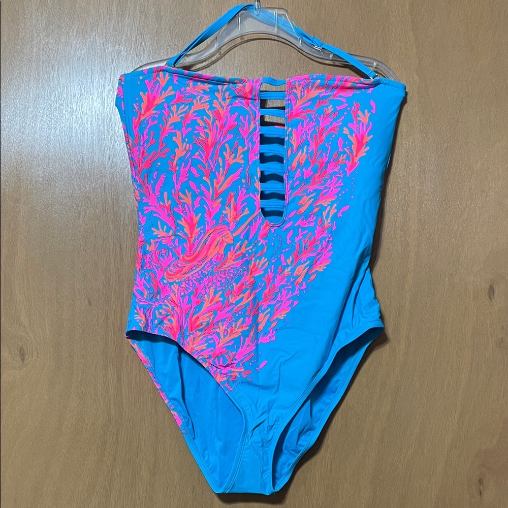 Lilly Pulitzer Blue and Pink Women’s One Piece